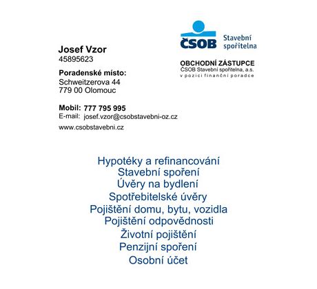 Vizitka pro OZ ČSOB