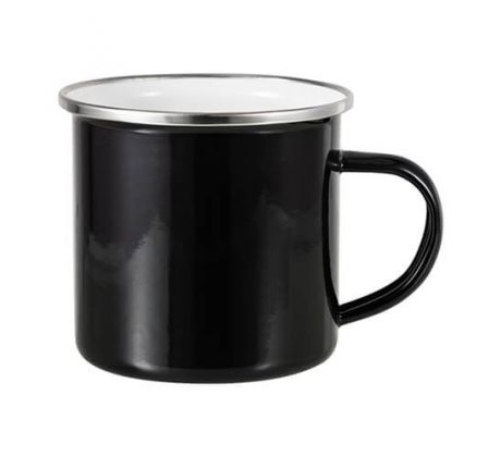 Hrnek plechový - SMALT - ČERNÝ