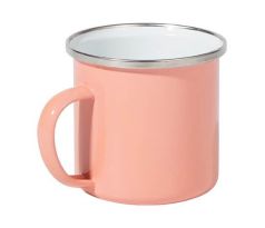 Hrnek plechový - SMALT - KORÁLOVÁ