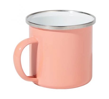 Hrnek plechový - SMALT - KORÁLOVÁ