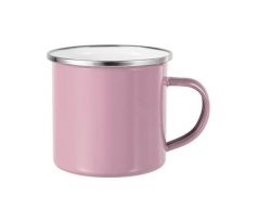 Hrnek plechový - SMALT - RŮŽOVÁ