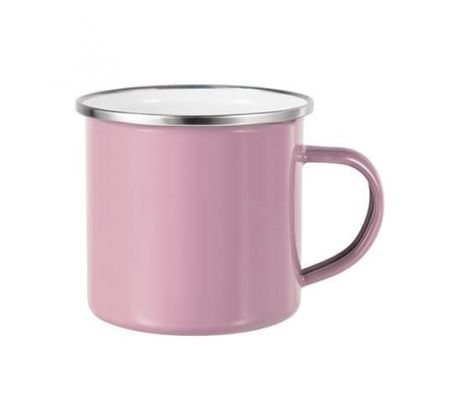 Hrnek plechový - SMALT - RŮŽOVÁ