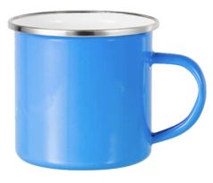 Hrnek plechový - SMALT - SVĚTLE MODRÁ