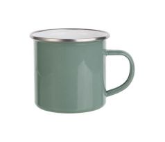 Hrnek plechový - SMALT - ŠEDO-ZELENÝ