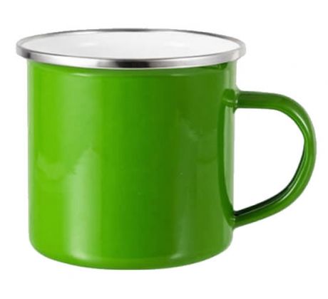 Hrnek plechový - SMALT - ZELENÝ