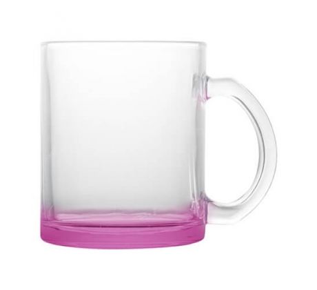 Hrnek SKLENĚNÝ - DNO FIALOVÉ