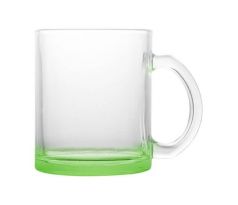 Hrnek SKLENĚNÝ - DNO ZELENÉ