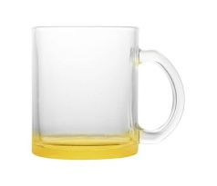 Hrnek SKLENĚNÝ - DNO ŽLUTÉ