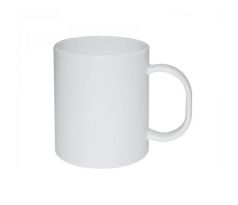 Hrnek PLASTOVÝ BAREVNÝ VNITŘEK+UCHO - BÍLÝ