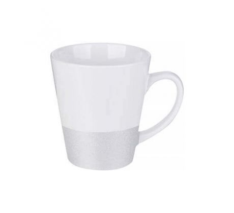 HRNEK LATTE - třpitivý okraj - STŘÍBRNÝ