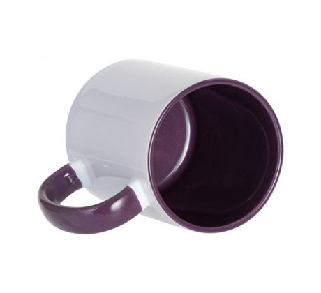 Hrnek BAREVNÝ-VNITŘEK+UCHO - FIALOVÝ