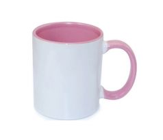 Hrnek BAREVNÝ-VNITŘEK+UCHO - RŮŽOVÝ