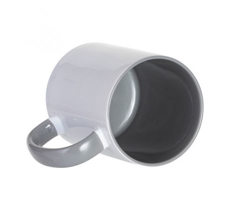 Hrnek BAREVNÝ-VNITŘEK+UCHO - ŠEDÝ