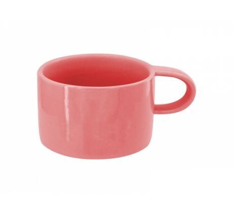 Hrnek celobarevný Makronka - ČERVENÝ