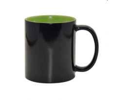 Hrnek MAGICKÝ-barevný vnitřek - SVĚTLE ZELENÝ