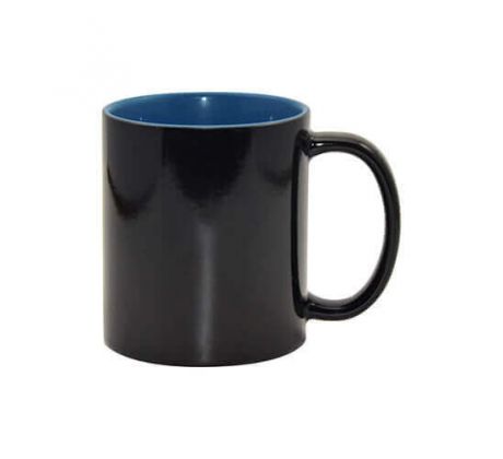 Hrnek MAGICKÝ-barevný vnitřek - TMAVĚ MODRÝ